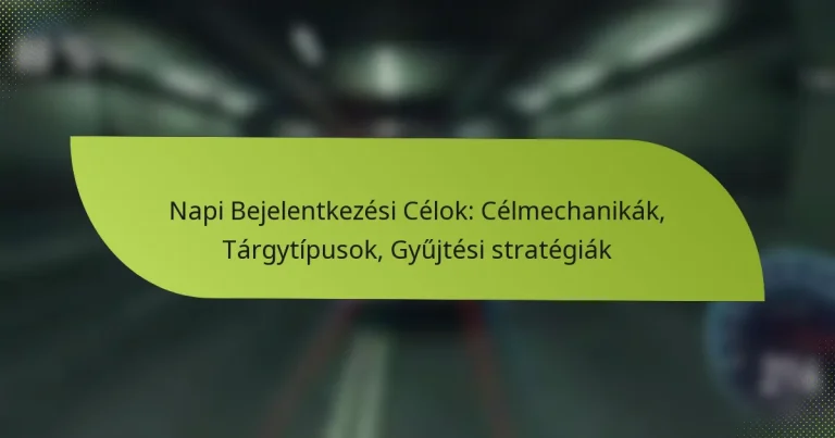 Napi Bejelentkezési Célok: Célmechanikák, Tárgytípusok, Gyűjtési stratégiák
