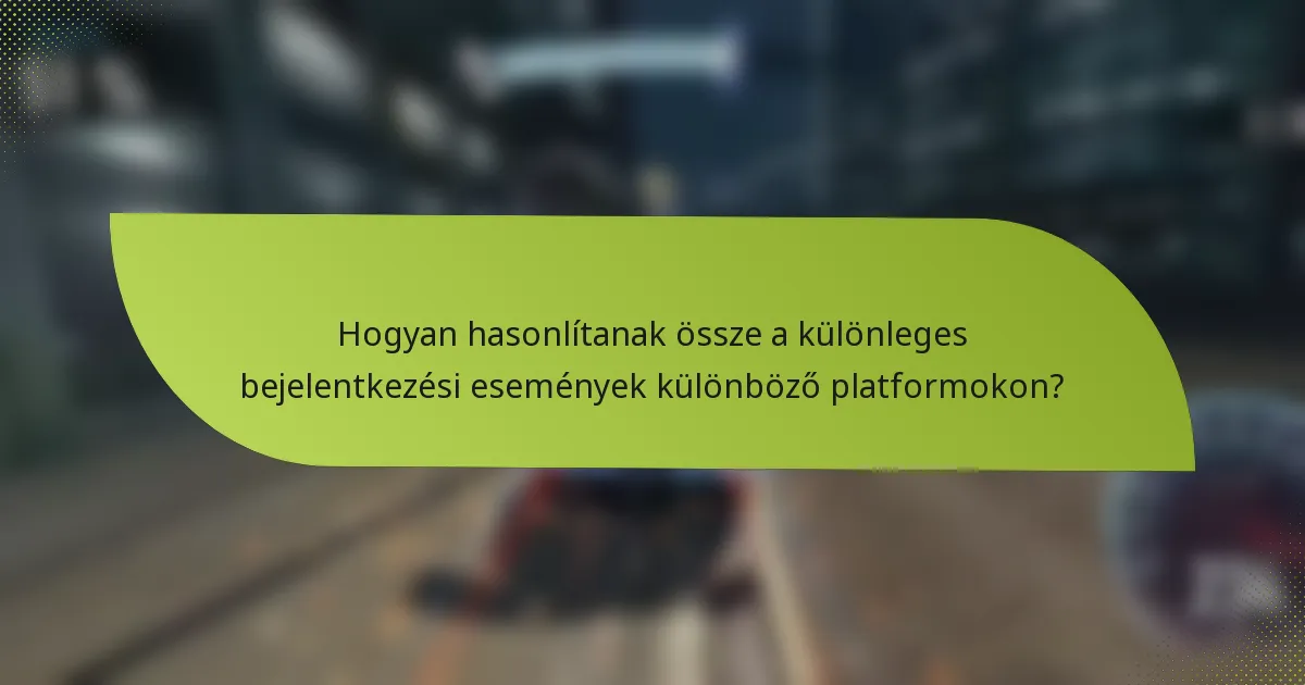 Hogyan hasonlítanak össze a különleges bejelentkezési események különböző platformokon?