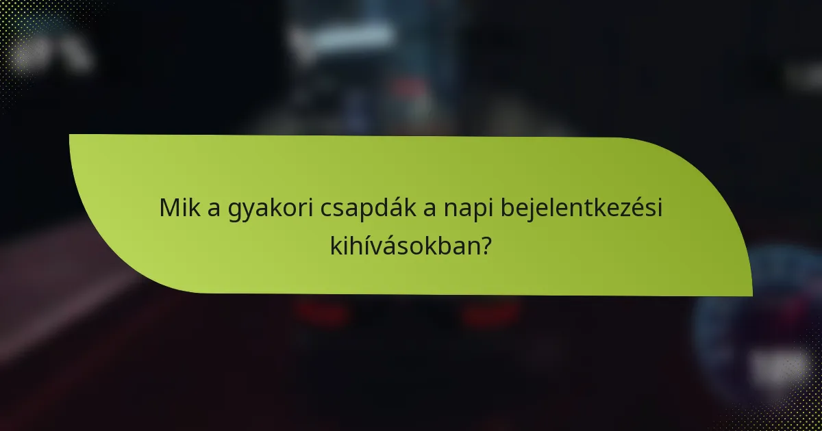 Mik a gyakori csapdák a napi bejelentkezési kihívásokban?